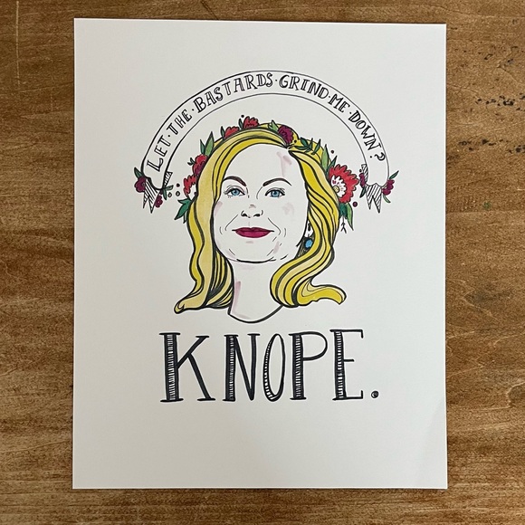 Parks & Rec Leslie Knope illustration 8x10 - Picture 1 of 1